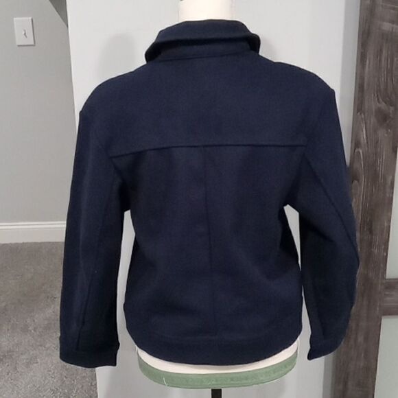 Banana Republic Factory "Melton volume sleeve" navy blue jacket size small p NWT - Picture 5 of 5